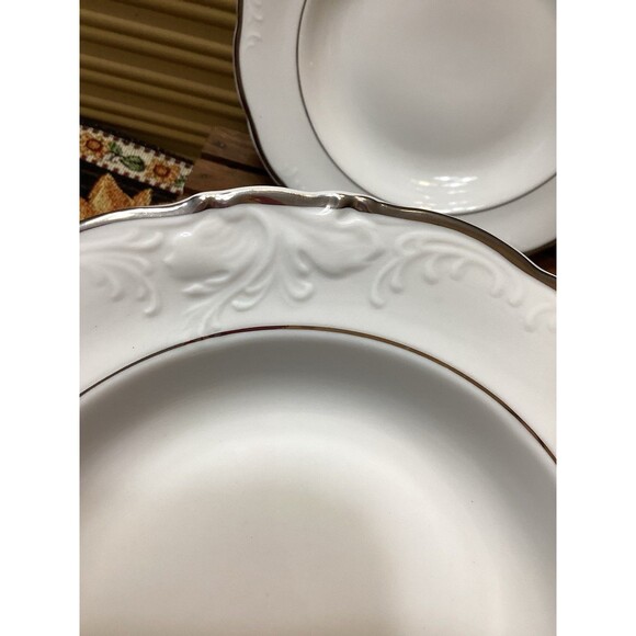 Walbrzych China Made In Poland Large Rimmed Bowl Set of 8 Plus1 Dinner Plate - Picture 12 of 14